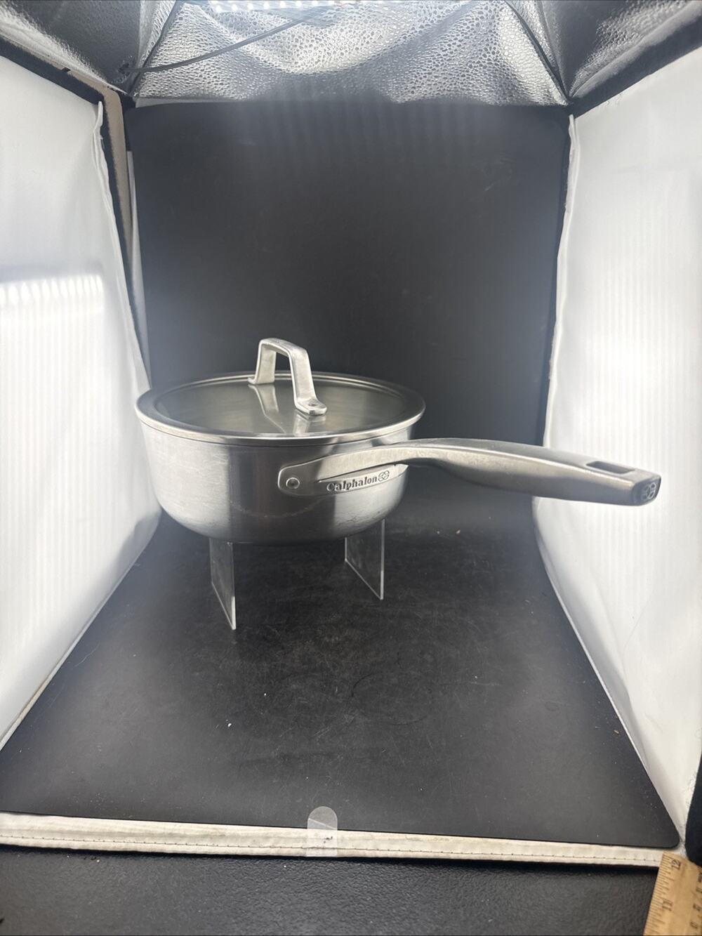 Calphalon Premier 2.5 Qt Stainless Steel Sauce Pan 87025 With Lid 2.3L